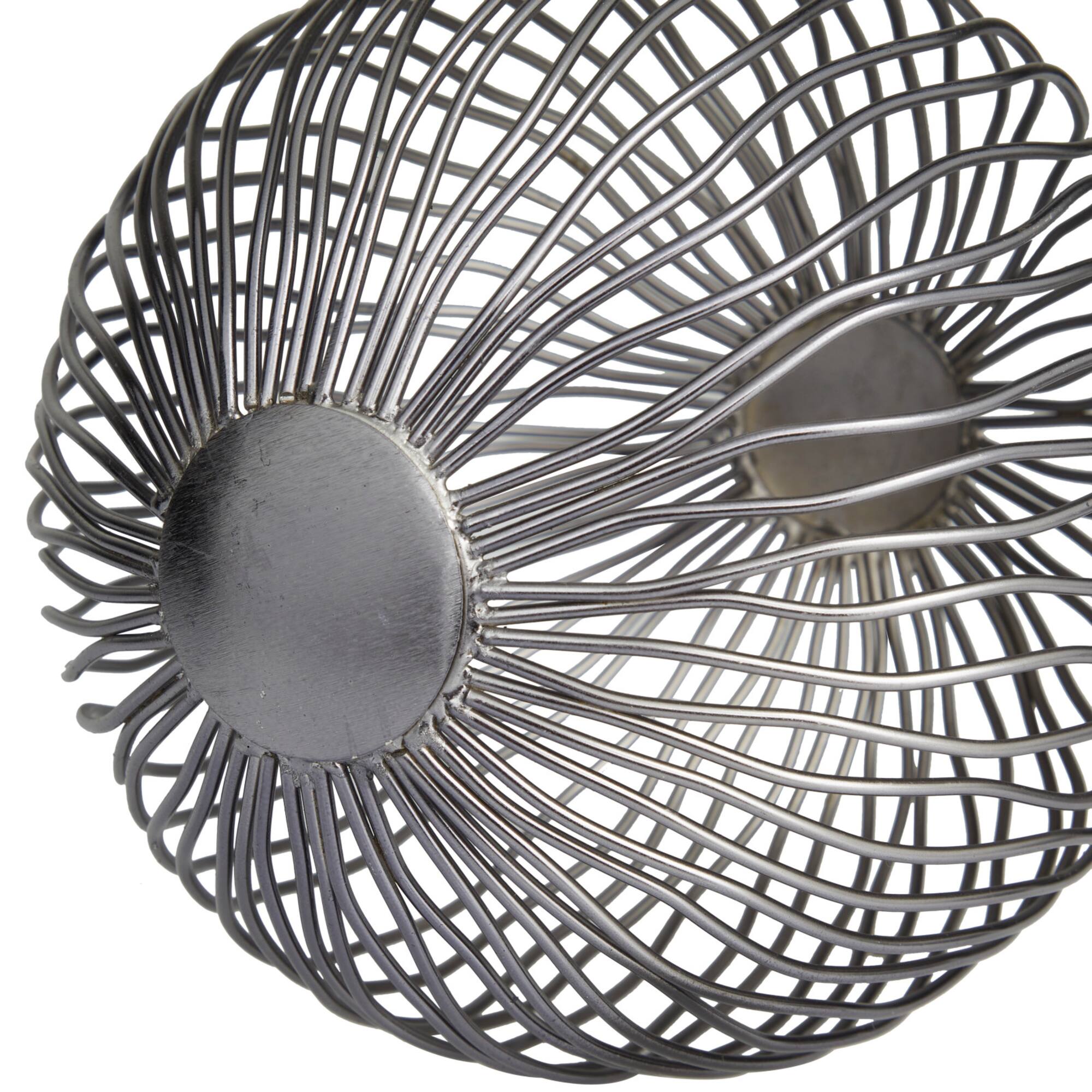 Grey Metal Contemporary Geometric Sculpture, Set of 3" 8", 6", 4"